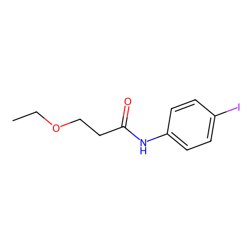 3-ethoxy-N-(4-iodophenyl)propanamide structure