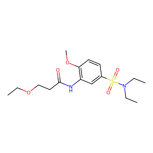N-[5-(diethylsulfamoyl)-2-methoxyphenyl]-3-ethoxypropanamide structure