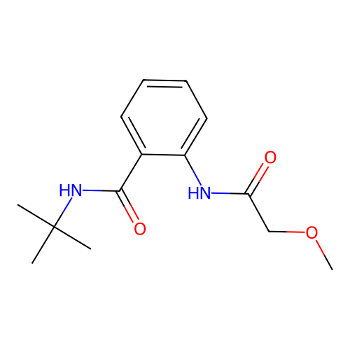 N-tert-butyl-2-[(2-methoxyacetyl)amino]benzamide structure