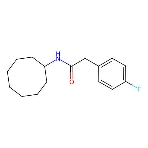 N-cyclooctyl-2-(4-fluorophenyl)acetamide structure