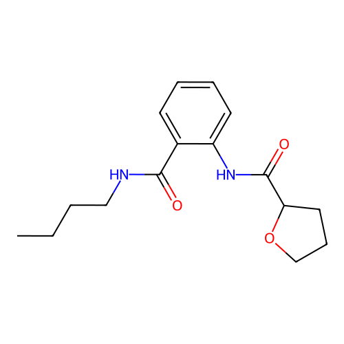 N-[2-(butylcarbamoyl)phenyl]oxolane-2-carboxamide structure