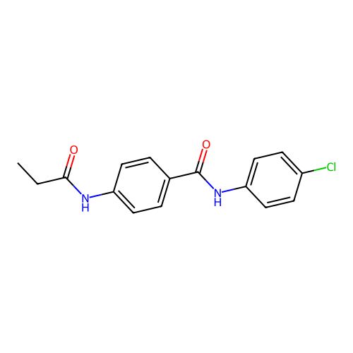 N-(4-chlorophenyl)-4-(propanoylamino)benzamide structure