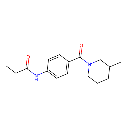 N-[4-(3-methylpiperidine-1-carbonyl)phenyl]propanamide structure