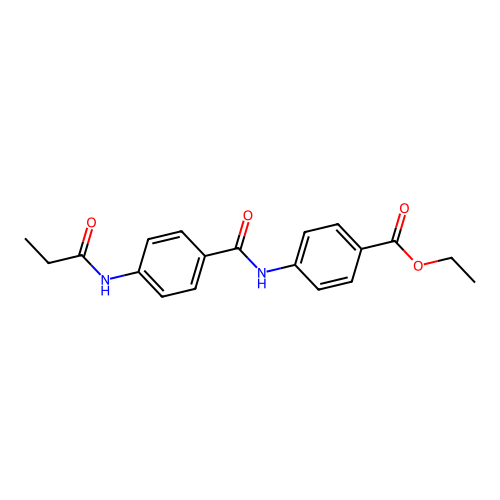 Ethyl 4-{[4-(propanoylamino)phenyl]carbonylamino}benzoate structure