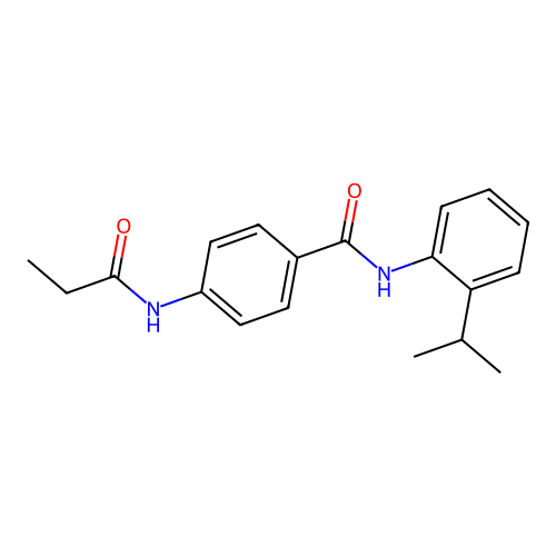4-(propanoylamino)-N-(2-propan-2-ylphenyl)benzamide structure