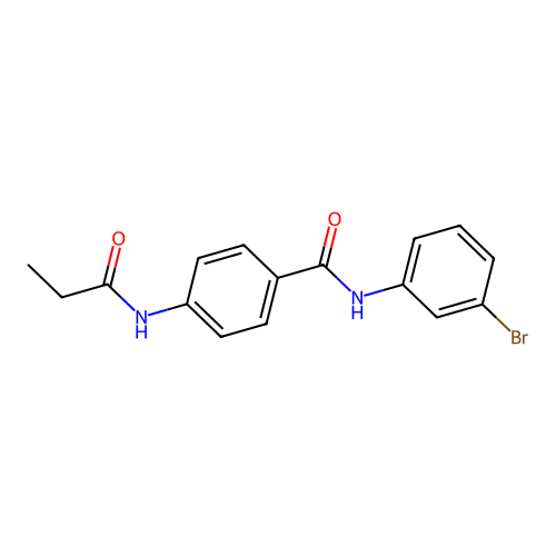 N-(3-bromophenyl)-4-(propanoylamino)benzamide structure