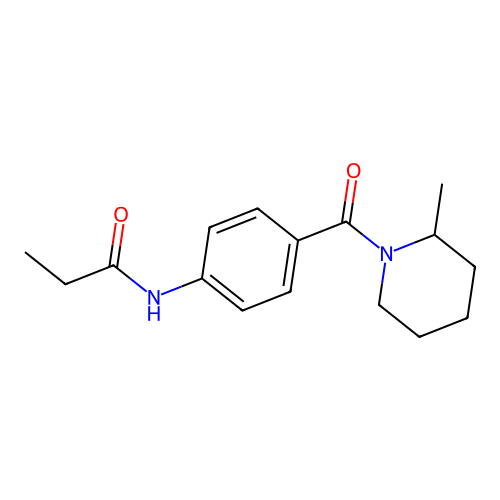 N-[4-(2-methylpiperidine-1-carbonyl)phenyl]propanamide structure