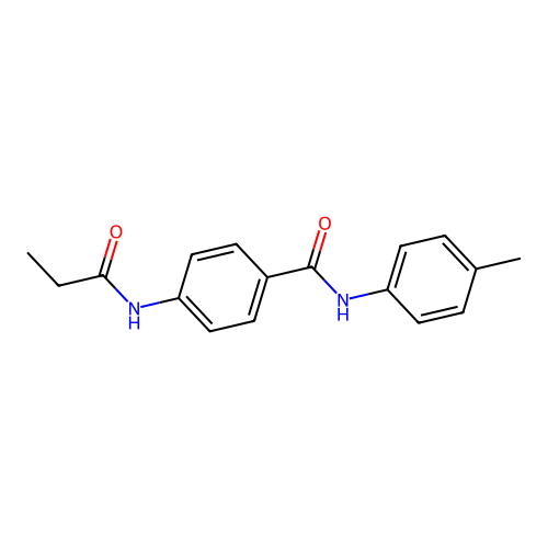 N-(4-methylphenyl)-4-(propanoylamino)benzamide structure