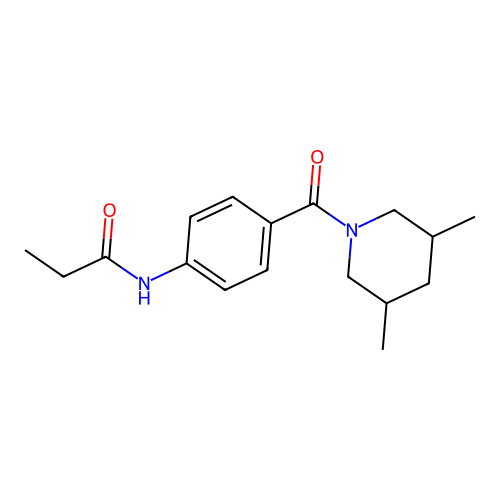 N-[4-(3,5-dimethylpiperidine-1-carbonyl)phenyl]propanamide structure