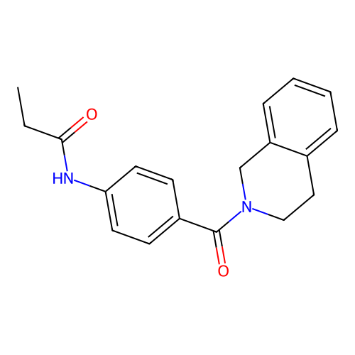 N-[4-(3,4-dihydro-1H-isoquinoline-2-carbonyl)phenyl]propanamide structure