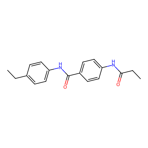 N-(4-ethylphenyl)-4-(propanoylamino)benzamide structure