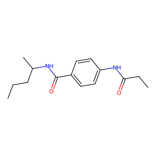 N-pentan-2-yl-4-(propanoylamino)benzamide structure