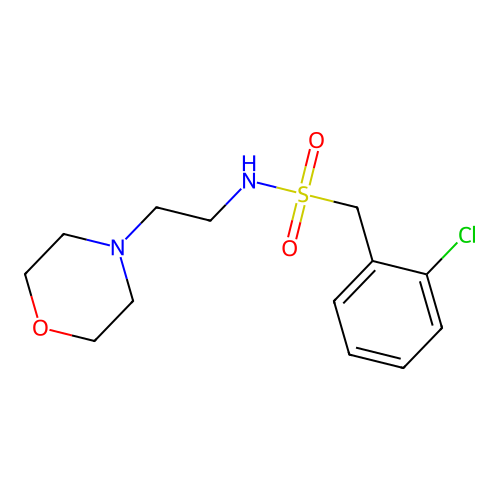 1-(2-chlorophenyl)-N-[2-(morpholin-4-yl)ethyl]methanesulfonamide structure
