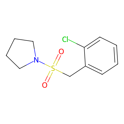1-[(2-Chlorobenzyl)sulfonyl]pyrrolidine structure