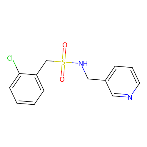 1-(2-chlorophenyl)-N-(pyridin-3-ylmethyl)methanesulfonamide structure