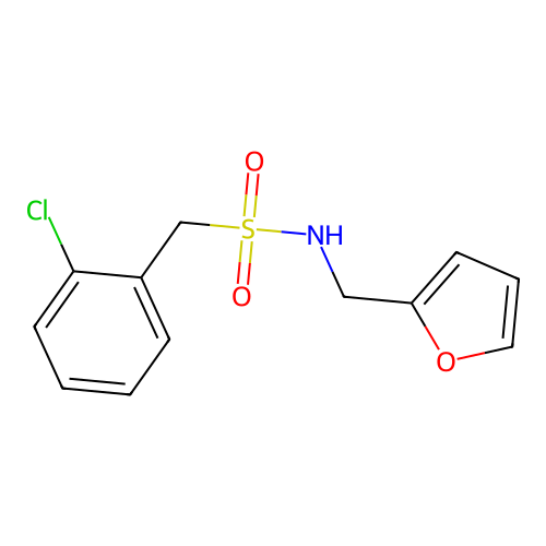 1-(2-chlorophenyl)-N-(furan-2-ylmethyl)methanesulfonamide structure