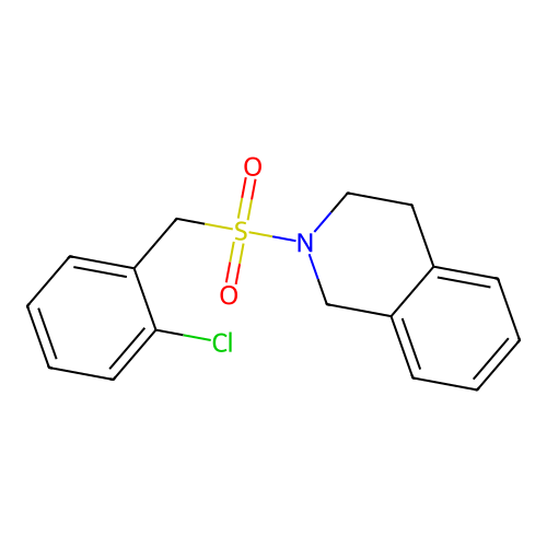 2-[(2-chlorophenyl)methylsulfonyl]-3,4-dihydro-1H-isoquinoline structure