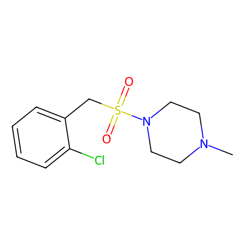 1-[(2-Chlorophenyl)methylsulfonyl]-4-methylpiperazine structure