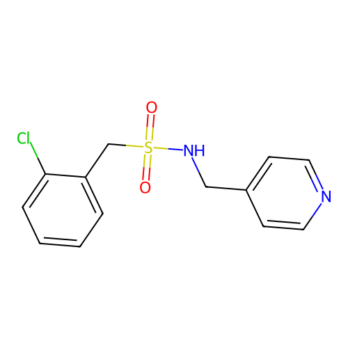 1-(2-chlorophenyl)-N-(pyridin-4-ylmethyl)methanesulfonamide structure