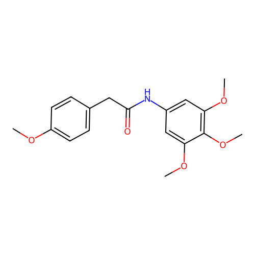 2-(4-methoxyphenyl)-N-(3,4,5-trimethoxyphenyl)acetamide structure