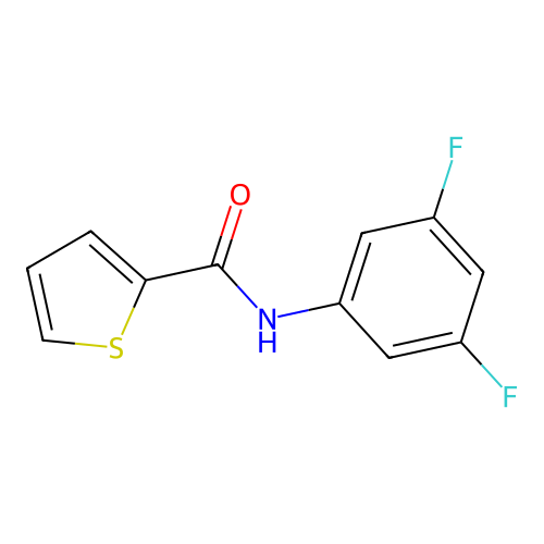 N-(3,5-difluorophenyl)thiophene-2-carboxamide structure
