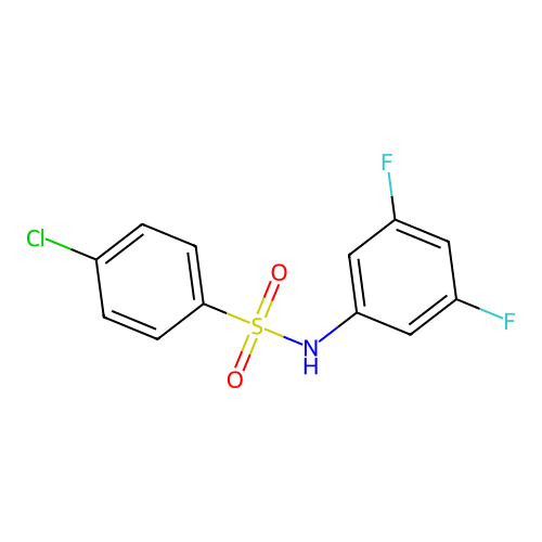 4-chloro-N-(3,5-difluorophenyl)benzenesulfonamide structure