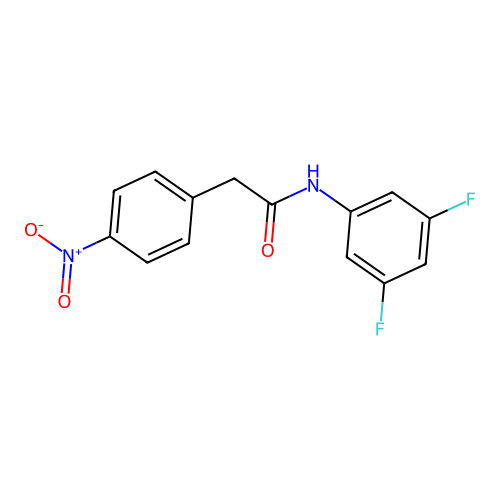 N-(3,5-difluorophenyl)-2-(4-nitrophenyl)acetamide structure