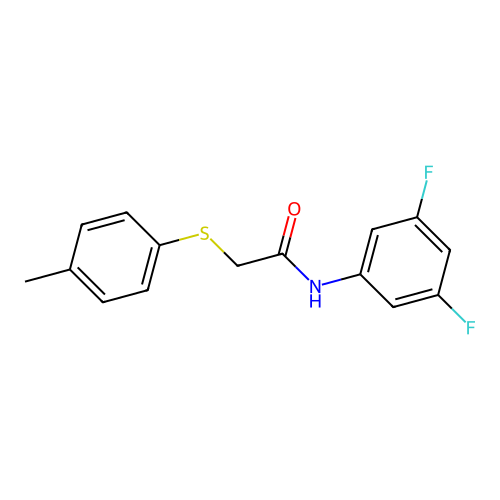 N-(3,5-difluorophenyl)-2-[(4-methylphenyl)sulfanyl]acetamide structure