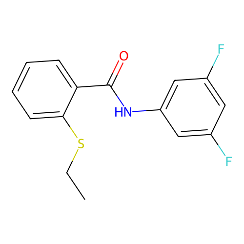 N-(3,5-difluorophenyl)-2-(ethylsulfanyl)benzamide structure