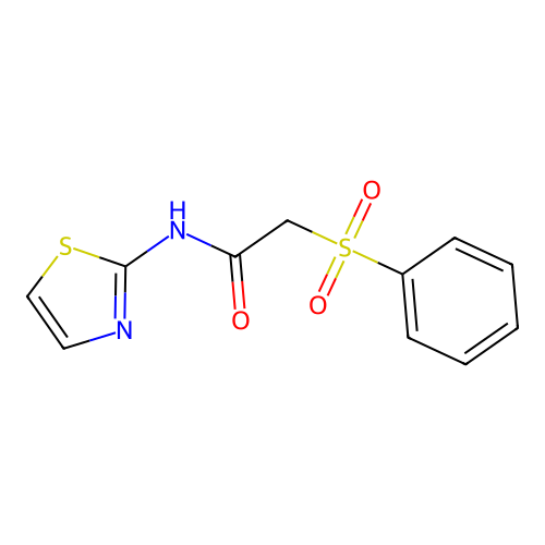 2-(benzenesulfonyl)-N-(1,3-thiazol-2-yl)acetamide structure