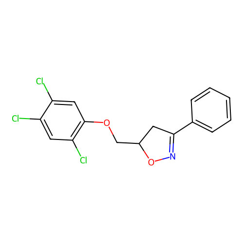 Isoxazole, 4,5-dihydro-3-phenyl-5-[(2,4,5-trichlorophenoxy)methyl]- structure