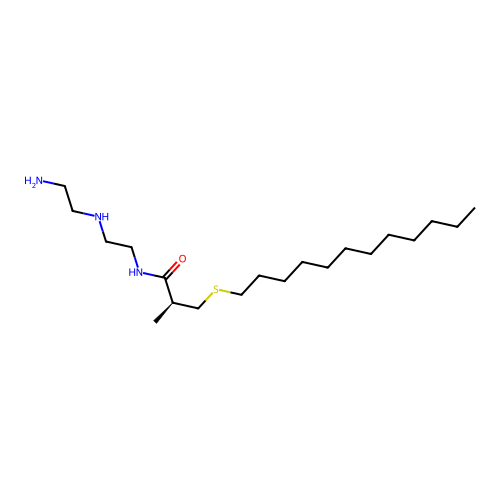Propanamide, N-(2-((2-aminoethyl)amino)ethyl)-3-(dodecylthio)-2-methyl- structure