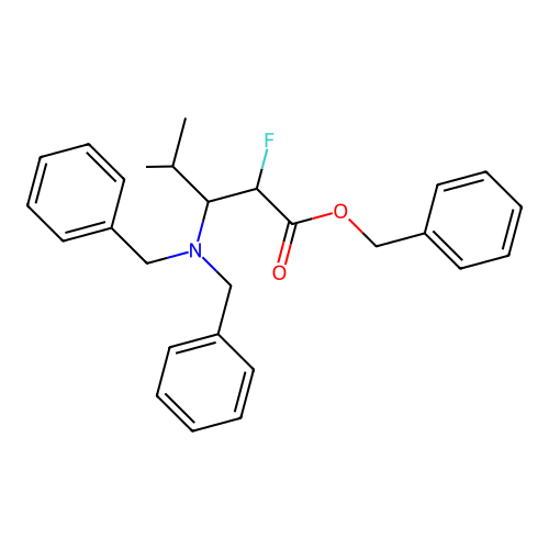 Benzyl 3-(dibenzylamino)-2-fluoro-4-methylpentanoate structure