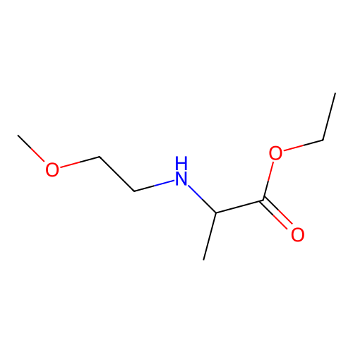 Ethyl 2-[(2-methoxyethyl)amino]propanoate structure