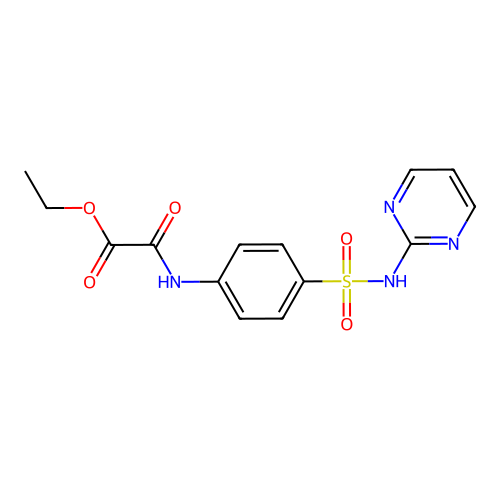 Ethyl oxo{[4-(pyrimidin-2-ylsulfamoyl)phenyl]amino}acetate structure