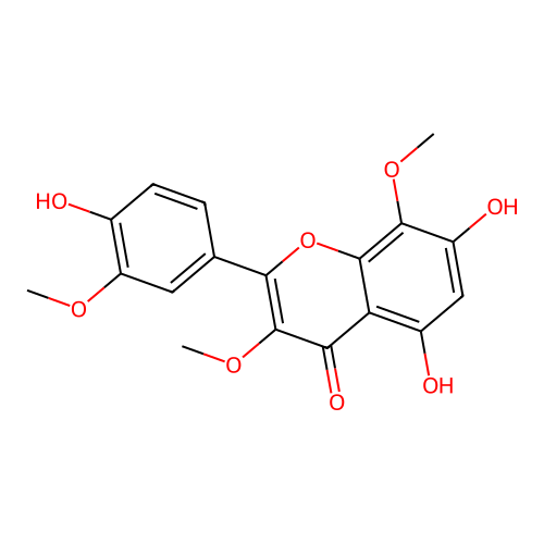 Gossypetin 3,8,3'-trimethyl ether structure