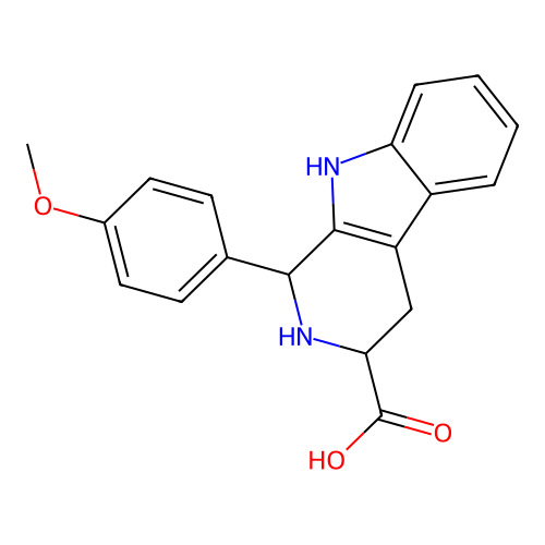1-(4-methoxyphenyl)-2,3,4,9-tetrahydro-1H-beta-carboline-3-carboxylic acid structure