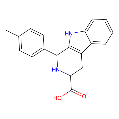 1-(4-methylphenyl)-1H,2H,3H,4H,9H-pyrido[3,4-b]indole-3-carboxylic acid structure