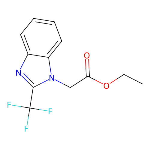 ethyl 2-[2-(trifluoromethyl)-1H-1,3-benzodiazol-1-yl]acetate structure