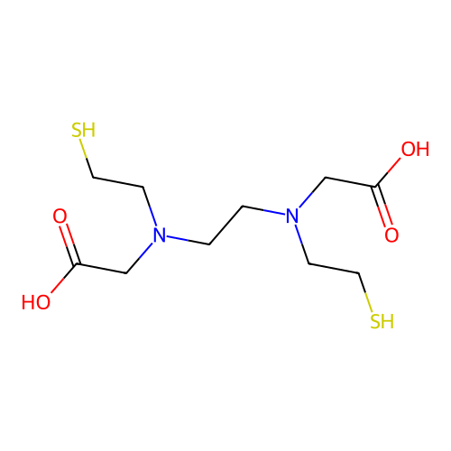 Ethylenebis(2-mercaptoethylimino)bisacetic acid structure
