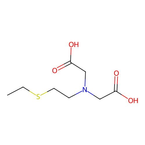 2-[Carboxymethyl(2-ethylsulfanylethyl)amino]acetic acid structure