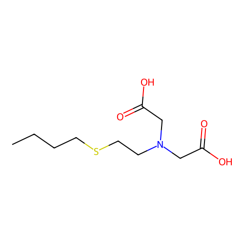 2-[2-Butylsulfanylethyl(carboxymethyl)amino]acetic acid structure