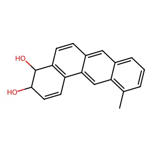 Benz(a)anthracene-3,4-diol, 3,4-dihydro-11-methyl-, (3R-trans)- structure