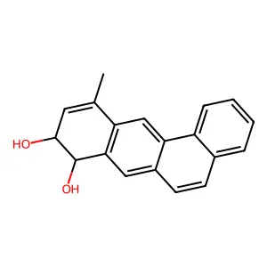 (8R,9R)-8,9-Dihydro-8,9-dihydroxy-11-methylbenz(a)anthracene structure