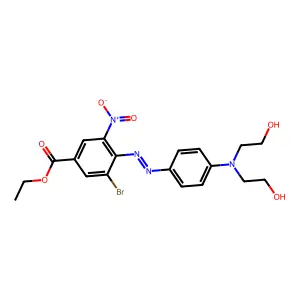 Ethyl 4-((4-(bis(2-hydroxyethyl)amino)phenyl)azo)-3-bromo-5-nitrobenzoate structure