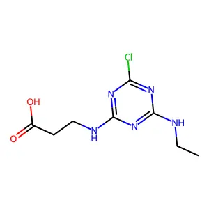 beta-Alanine, N-(4-chloro-6-(ethylamino)-1,3,5-triazin-2-yl)- structure