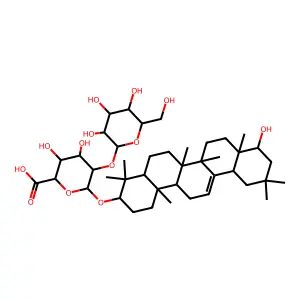 beta-D-Glucopyranosiduronic acid, (3beta,22beta)-22-hydroxyolean-12-en-3-yl 2-O-beta-D-glucopyranosyl- structure