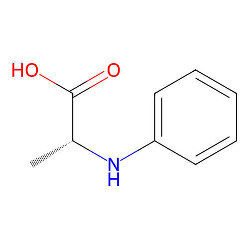 (2R)-2-anilinopropanoic acid structure