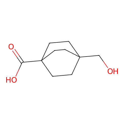 4-(Hydroxymethyl)bicyclo[2.2.2]octane-1-carboxylic acid structure