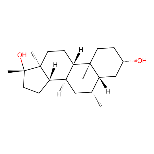 6beta,17-Dimethyl-5alpha-androstane-3beta,17beta-diol structure